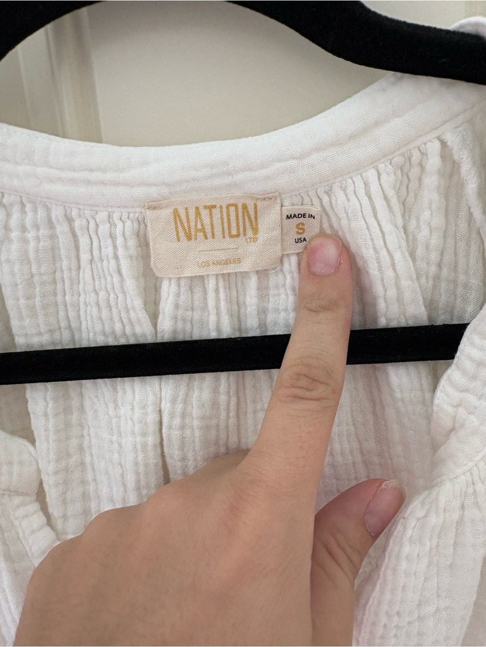 Nation LTD Cotton Gauze V Neck Top Size Small - Picture 3 of 5